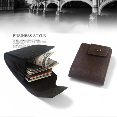 2021 Korean Style New Multiple Card Slots Men's and Women's Expanding Card Holder Large Capacity Mini Pu Wallet Female Card Sleeve Purse