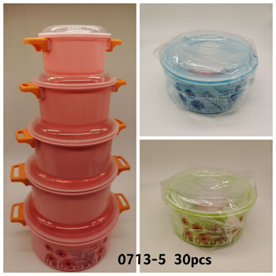 Office Worker Crisper round Bowl Bento Box with Lid