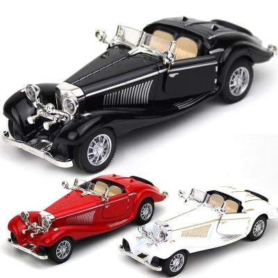 Cross-Border Foreign Trade 1:28 Alloy Classic Car Retro 500K Car Model Static Collection Gift Cake Ornaments H