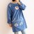 New Korean Style Cute Fashion Cartoon Painting Overclothes with Sleeves Bib Antifouling Kitchen Clothes Work Clothes Long Sleeve Apron