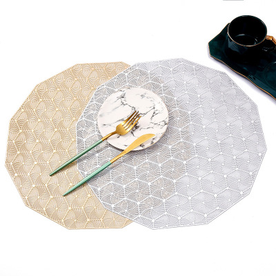 Creative PVC Waterproof round Placemat Thermal Shielded Table Mat Modern Minimalist Western-Style Placemat Nordic Heat-Resistant Home Coaster