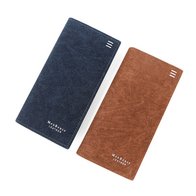 New Men's Wallet Long Fashion Simple Frosted Wallet Large Capacity Personalized Creative Korean Version Clutch Wallet