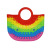Large Anti-Mouse Pioneer Bag Bubble Music Women's Bag Anti-Mouse Handbag Rainbow Color Bag Silicone Weight