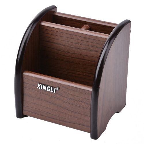 [factory direct sales] wooden multifunctional pen container high-end desktop storage box creative office supplies wholesale