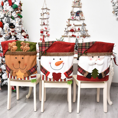 Mingguan New Christmas Decorative Chair Cover Chair Cover New Doll Seat Cover European and American Decorative Ornaments Home Furnishings