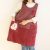 Daily Order Autumn and Winter Thick Warm Overclothes Bib Kitchen Baking Floral Cafe Painting Long Sleeve Apron