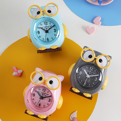 Factory Direct Sales Cartoon Owl Alarm Clock Student Learning Alarm Clock Desktop Creativity Decoration