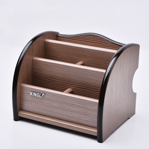 multifunctional wooden pen holder office stationery creative home storage box stationery pen holder desktop stationery wholesale