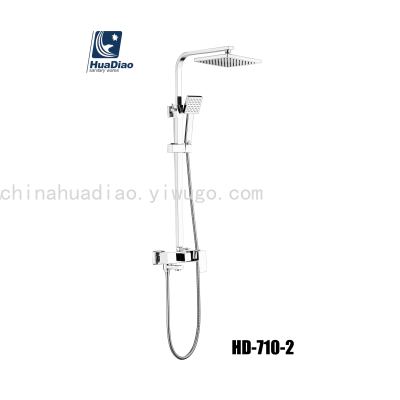 HUADIAO Modern square design stainless steel bathroom shower set rainfall shower faucet