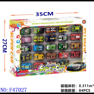 Alloy Pull-Back Car 24-Piece Toy Car Model Stall Cross-Border Mini Car Foreign Trade Purchase F47027
