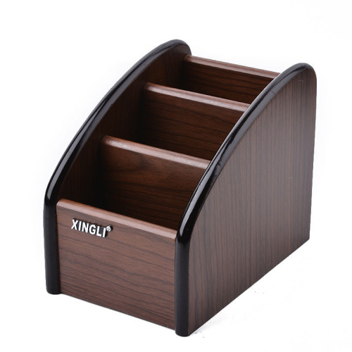 [Factory Direct Sales] Supply Wooden Multifunctional Pen Container Stationery Desktop Stationery Storage Box Solid Wood Pen Holder