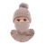 Amazon New Winter Children's Fleece-Lined Knitting Hat Mask Scarf Three-Piece Outdoor Warm Woolen Hat