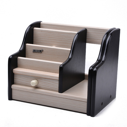 [Factory Direct Sales] Supply Unique Personality Wooden Pen Container Creative Office Drawer Storage Box Wholesale