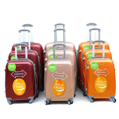 ABS Luggage Material Three-Piece Set 20-Inch Trolley Case Luggage Case 360-Degree Rotating Trolley Case Password Suitcase