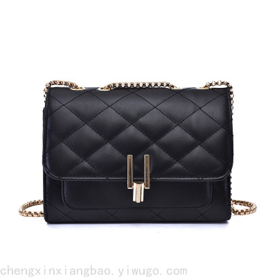 Bag Women's Bag New Fashion Trendy Small Square Bag Classic Y Lock Texture Rhombus Chain Bag Shoulder Messenger Bag