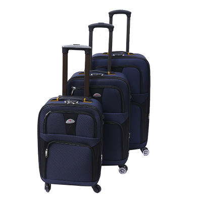 Manufacturers Can Make Cloth Case Three-Piece Suit. Four-Piece Suit Popular Fashion Fabric Trolley Case Travel Case Password Suitcase Cross-Border