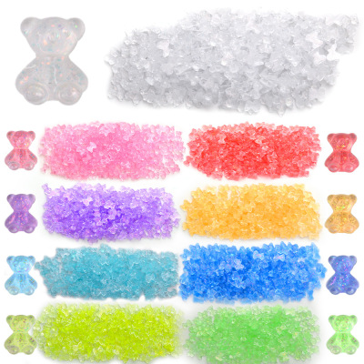 Wholesale Resin Cream Glue Diy Bear Nail Ornament Rainbow Candy Color Toner Bright Color Manicure Jewelry