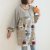 Daily Order Cute Cartoon Autumn and Winter Warm Apron Plush Homewear Overclothes Bib Antifouling Kitchen Long Sleeve Apron