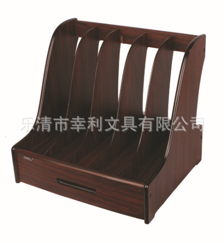 [Quality Direct Sales] Supply Xl-6005 Wooden File Holder Durable Magazine Shelf Desktop Bookshelf