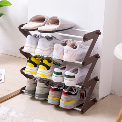 Simple Shoe Rack Multi-Layer Household Dust-Proof Assembled Shoe Rack Economical Bedroom Dormitory Small Shoes Shelf Multifunctional Shoe Cabinet