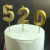 2020 New Gold-Plated Digital Candle Birthday Cake Creative Decoration Birthday Candle Decoration Craft Candle