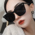 2021 New Internet Celebrity Frameless Square Sunglasses Women Fashion Sun-Proof Reflective Lenses round Face Street Shot Sunglasses Women's Fashion
