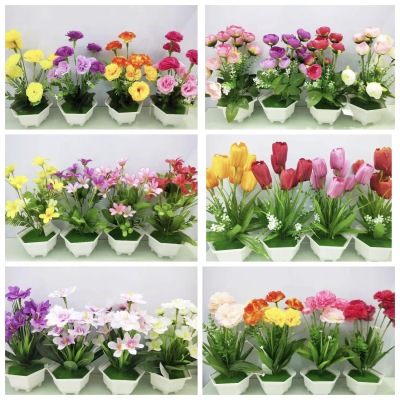 Fake/Artificial Flower Flower Plastic Green Plant Decorations Living Room Home Dining Table Decoration Small Bonsai Ornaments