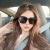 Live Broadcast Supply 2021 Popular Models Internet-Famous Sunglasses Female Star Same Product Large Frame Korean Fashion Sunglasses UV Protection