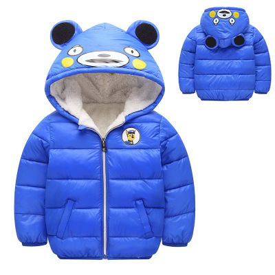 Autumn and Winter New Children's Cotton Wear Little Children's Clothing Thickened Padded Jacket Boy and Girl Baby Cartoon Infant Cold-Proof Coat
