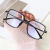 New Fashion TR90 Glasses Frame Women's Metal Anti-Blue Ray Transparent Glasses Frame Big Square Rim Myopia Frame Glasses