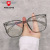 2021 New D Fashion Glasses Frame Female Large Frame Anti Blue-Ray Glasses Student Myopia Glasses Full Frame Plain Glasses