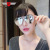 Sammi Cheng Same Sunglasses New Polygon Irregular Hollow-out Color Film Retro Trendy Outdoor Toad Sunglasses