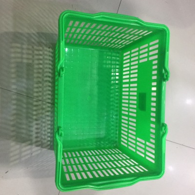 Supermarket basket Shopping basket Plastic shopping basket Hand basket double basket