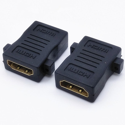 HDMI Female to Female Head with Ears Can Be Fixed Wall Plug Panel Adapter Screw Hole Standard HDMI through Connector