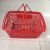 Hollow plastic wrapped metal handle portable supermarket convenience store shopping basket