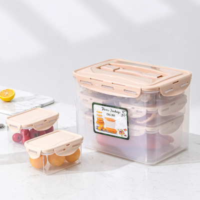 Multi-Functional Six-Piece Crisper Set Refrigerator Food Storage Box Multi-Model Fresh Food Set