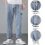 Men's Loose Straight-Leg Denim Trousers Autumn 2021 New Korean Style Fashion Brand Casual Thin Cropped Pants Men's Clothing