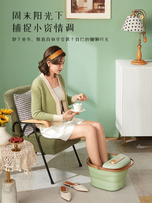 Electric heating foot bath bucket massage foot bath home constant temperature foot bath bucket god folding foot bath tub