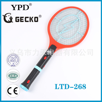 Factory Direct Sales Gecko Brand LTD-268 New with LED Flashlight Detachable Charging Electric Mosquito Swatter