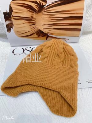 Fashion New Twist Earflaps Woolen Hat Cute and Small