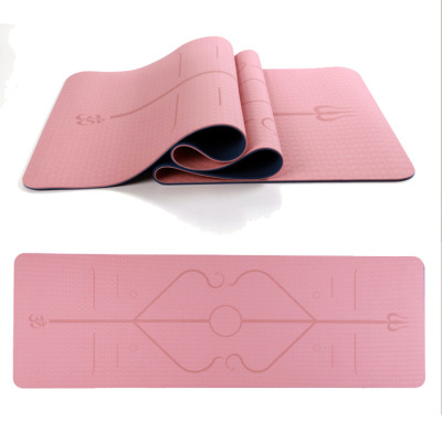 Widened 80cm Yoga Mat TPE Non-Slip Men's and Women's Fitness Thicken and Lengthen Yoga Mat Home Shock-Absorbing Skipping Rope Mat