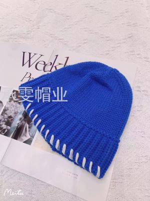 INS Youth Western Style Handmade Crochet Woolen Cap Bucket Hat Female Autumn and Winter Fisherman Korean Style Fashion