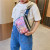 Summer New Children's Single-Shoulder Bag Unicorn Printed Glossy Cartoon Waist Bag Cute Chest Bag Patent Leather Waist Bag in Stock