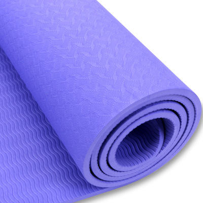 Monochrome Body Line Yoga Mat TPE 6mm Environmental Protection Non-Slip Sports Fitness Yoga Mat Factory Wholesale