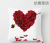 Amazon Home Valentine's Day Pillow Cover Love Love Love Sofa Cushion Cover Square Short Plush Printed Pillow