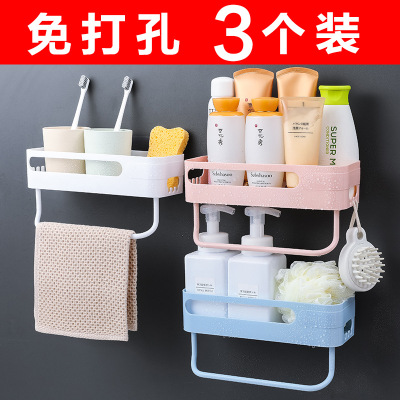 Bathroom Rack Wall-Mounted Bathroom Sink Suction Cup Kitchen and Toilet Wall-Mounted Punch-Free Bathroom Storage