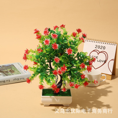 Promotion Emulational Floriculture Set Home Decorations and Accessories Flowers and Plants Bonsai Tea Table Fake Flower Small Pot Plant
