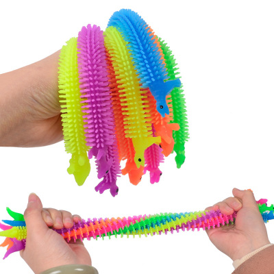 New TPR Soft Rubber Toy Dinosaur Lala Vent Noodles Decompression Pulling Rope Children Gift Hot Sale