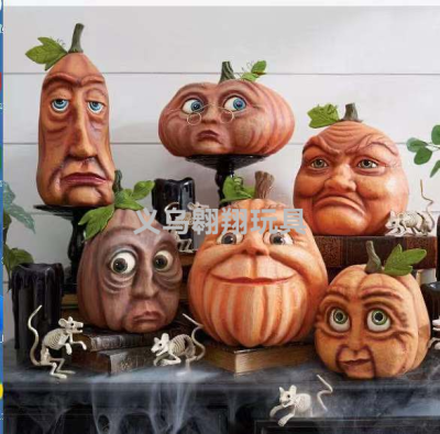 Halloween Art Gallery Bubble Carving Pumpkin Festival Venue Layout Courtyard Decoration FRP Pumpkin