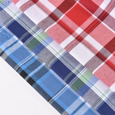 Wholesale Multi-Color Classic Check Yarn Dyed Fabric Woven Polyester Cotton Plaid Fabric for School Uniform